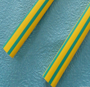 Green and yellow double heat shrink tubing